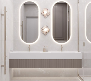 Керамогранит Laparet Seta Avorio кремовый матовый глянцевые чернила арт LP6012G0511R (60х119,5)